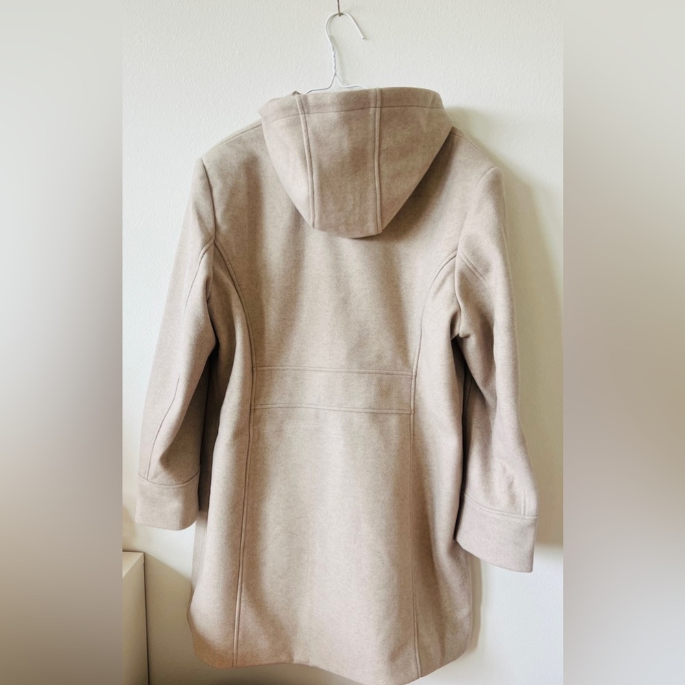 Vince Camuto Tan Trench Coat Modern Minimalist Design - Picture 2 of 15